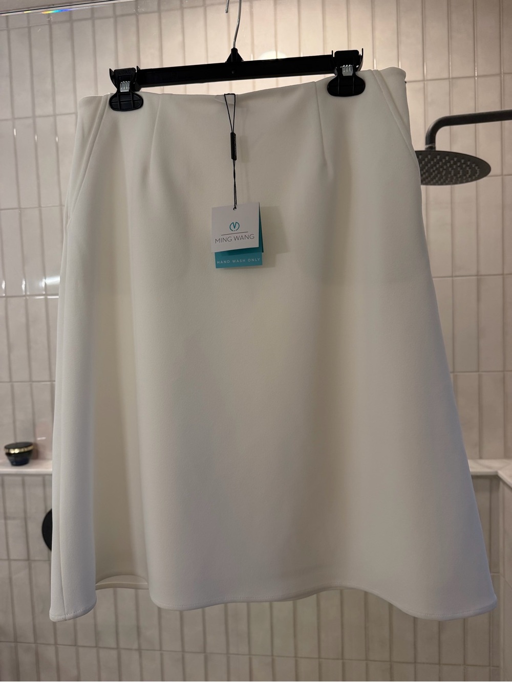 Ming Wang Creamy White A-Line Skirt